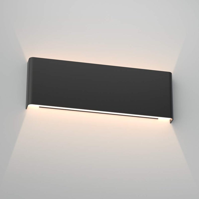 Aipsun 15.8in Matte Black Modern Vanity Light Up and Down LED Vanity Light for Bathroom Wall Lighting Fixtures (Warm Light 3000K) - Image 1